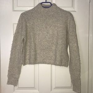 Cropped knitted sweater
